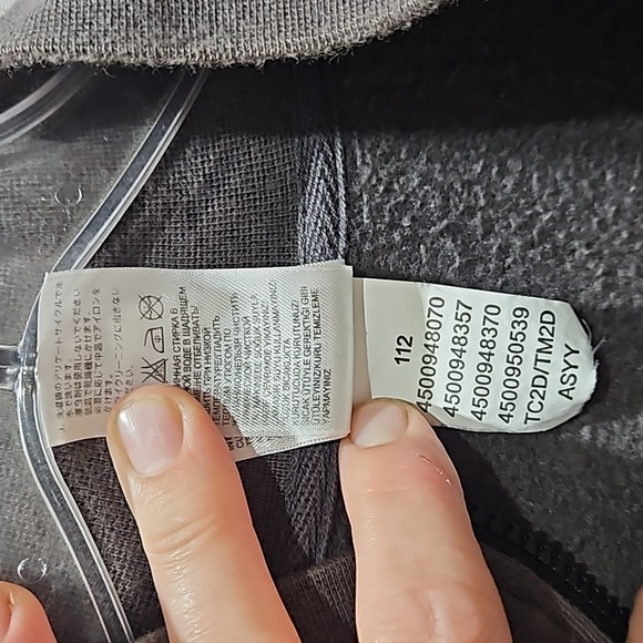 The North Face Sweatshirt Mock Collar, Full Front Zip, Green/Grey - Picture 12 of 15